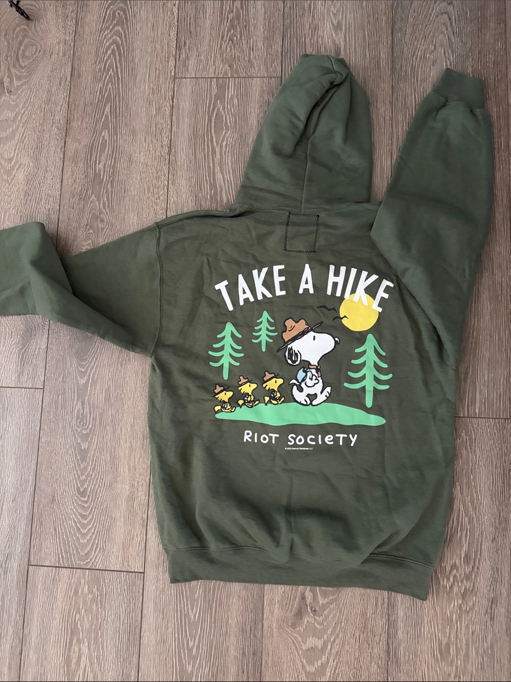 riot society Olive Green 'Take A Hike' Crewneck Hoodie - Picture 3 of 5